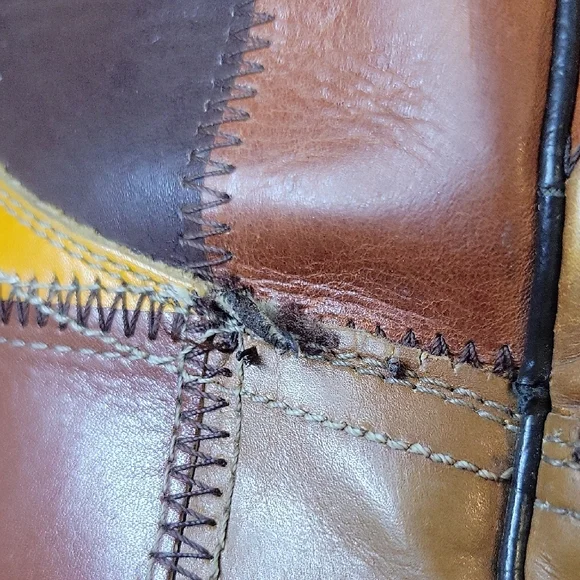 Patchwork Leather Western Boots - Picture 7 of 16